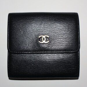 Chanel Double Sided Leather Trifold Wallet